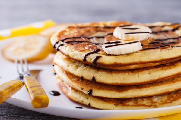 panqueca de banana com aveia e linhaça